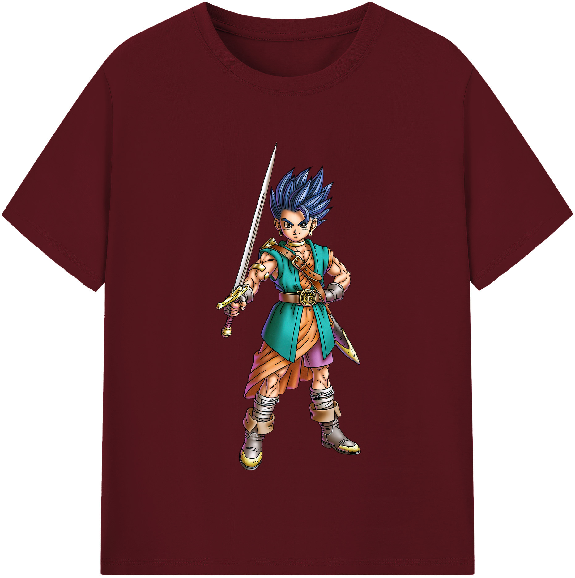 （画像用） ドラゴンクエスト Doragon Kuesuto Dragon Quest 綿100％半袖Tシャツ（フロントプリント）